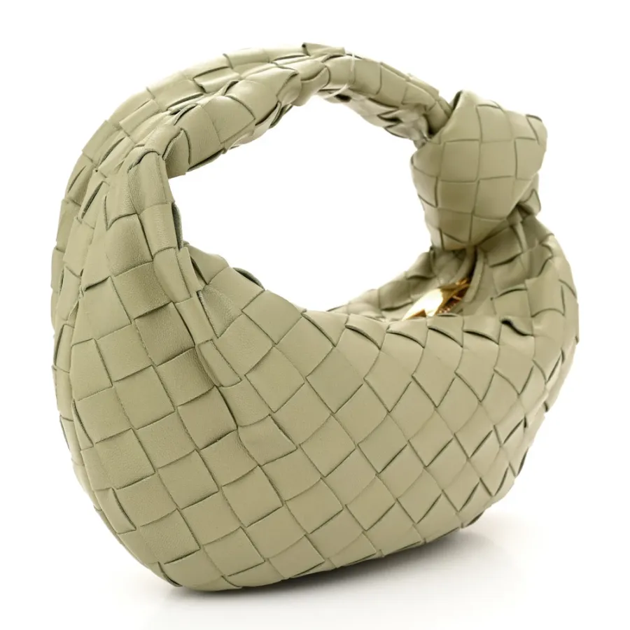 Bottega Veneta Mini Intrecciato Jodie Travertine Nappa Leather