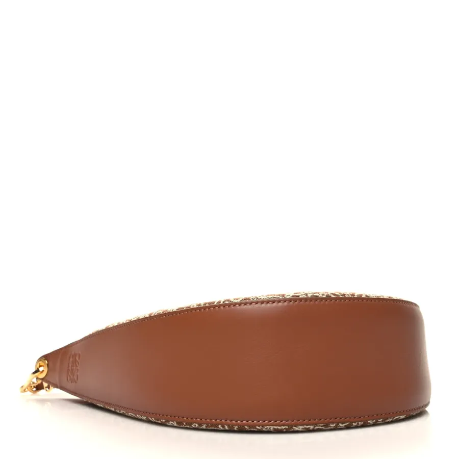 Loewe Luna Bag Medium Tan Pecan Jacquard Anagram Calfskin Leather