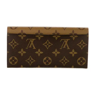 Louis Vuitton Medium Emilie Wallet Monogram Coated Canvas Gold Hardware