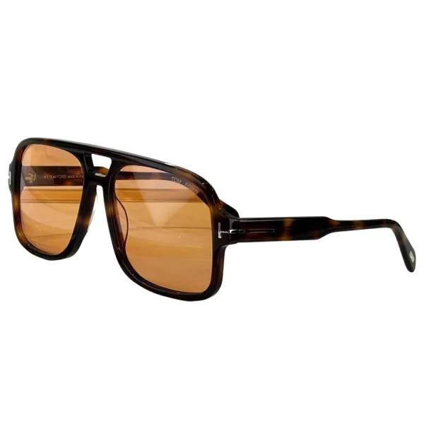 Tom Ford Pilot glasses transparent black/blue black/black/yellow black/black sepia/grey blue/leopard brown/citron leopard color Size 60口18-140 - Image 7