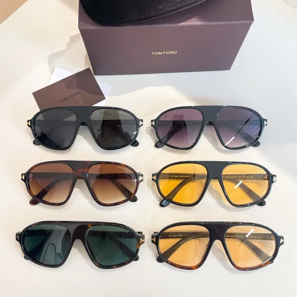 Tom Ford glasses orange black/black/eggplant/leopard brown/green leopard/apricot color Size 58口16-145 - Image 8