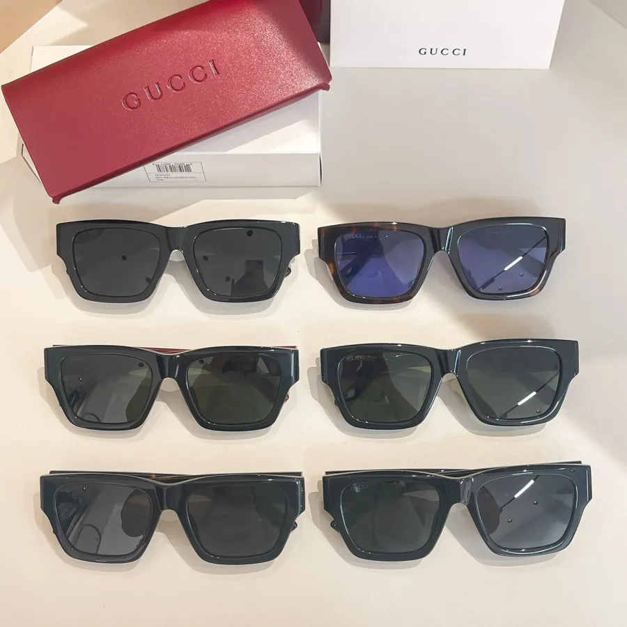 Gucci square frame glasses black white/leopard red/black leopard/black green red/green leopard/black color Size 54口20-145