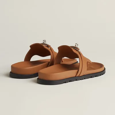 HERMES Empire Brown Slippers