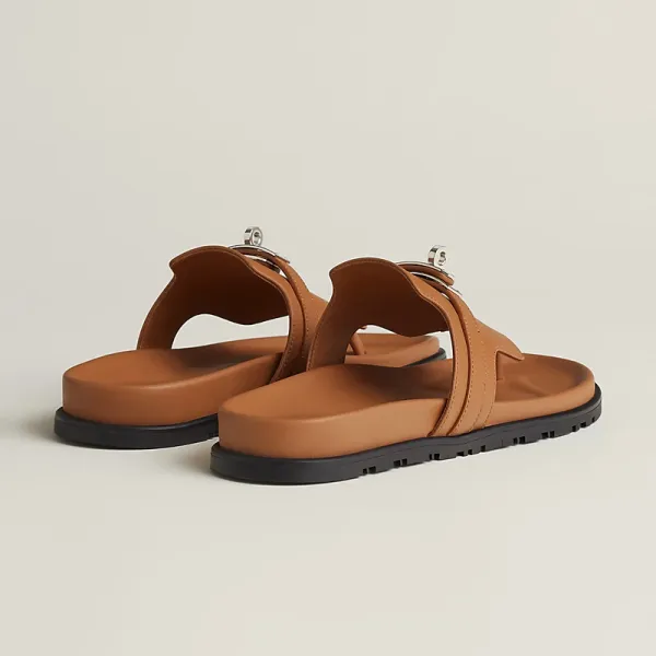 HERMES Empire Brown Slippers - Image 2