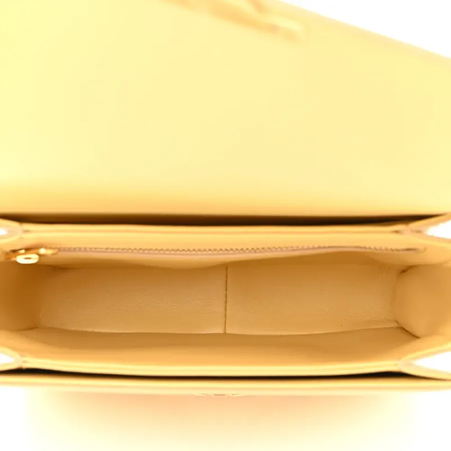 Celine Small Teen Triomphe Bag Pollen Shiny Calfskin Leather Gold Hardware