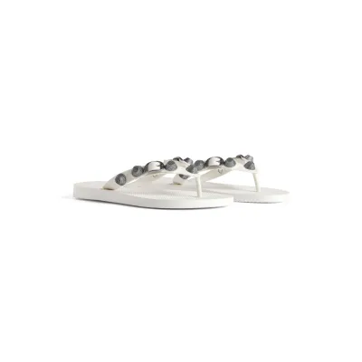 BALENCIAGA White flip-flops Slippers