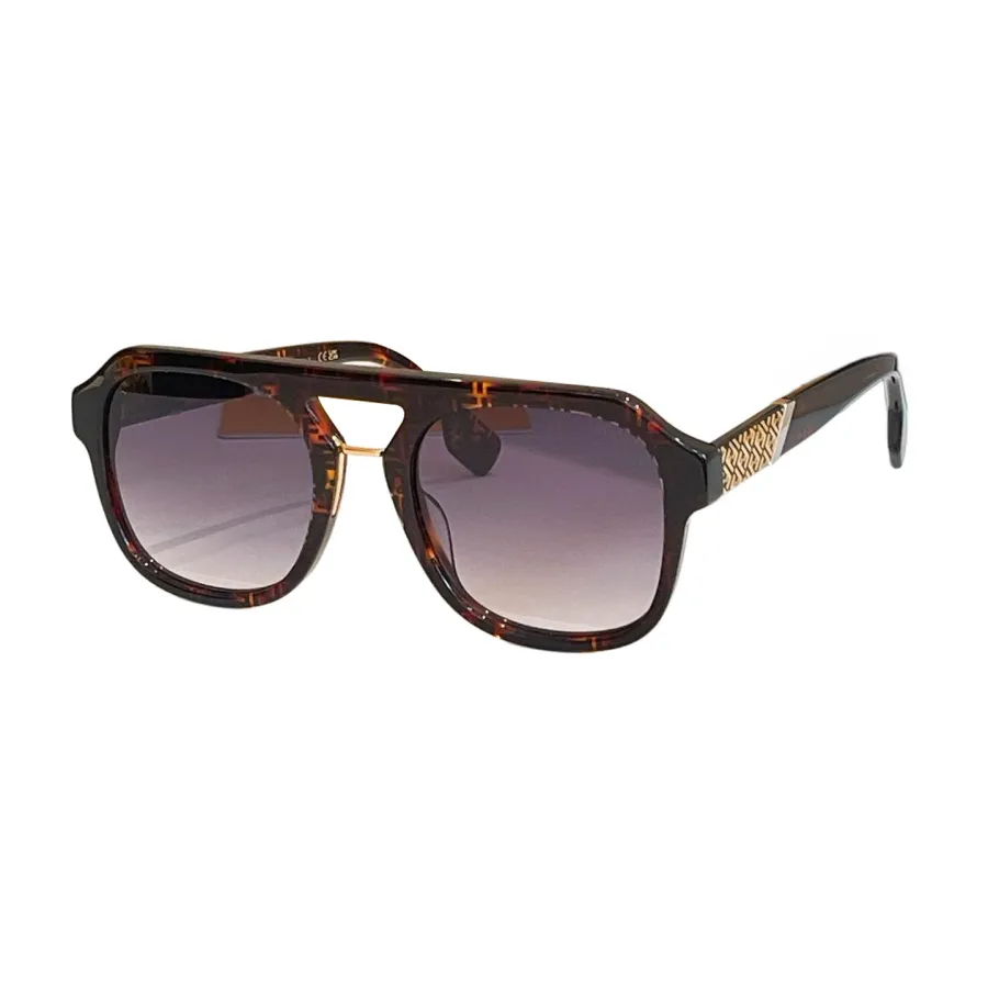 Fendi Pilot shape glasses brown/leopard/blue/black gold/black silver/eggplant color Size 55口19-145