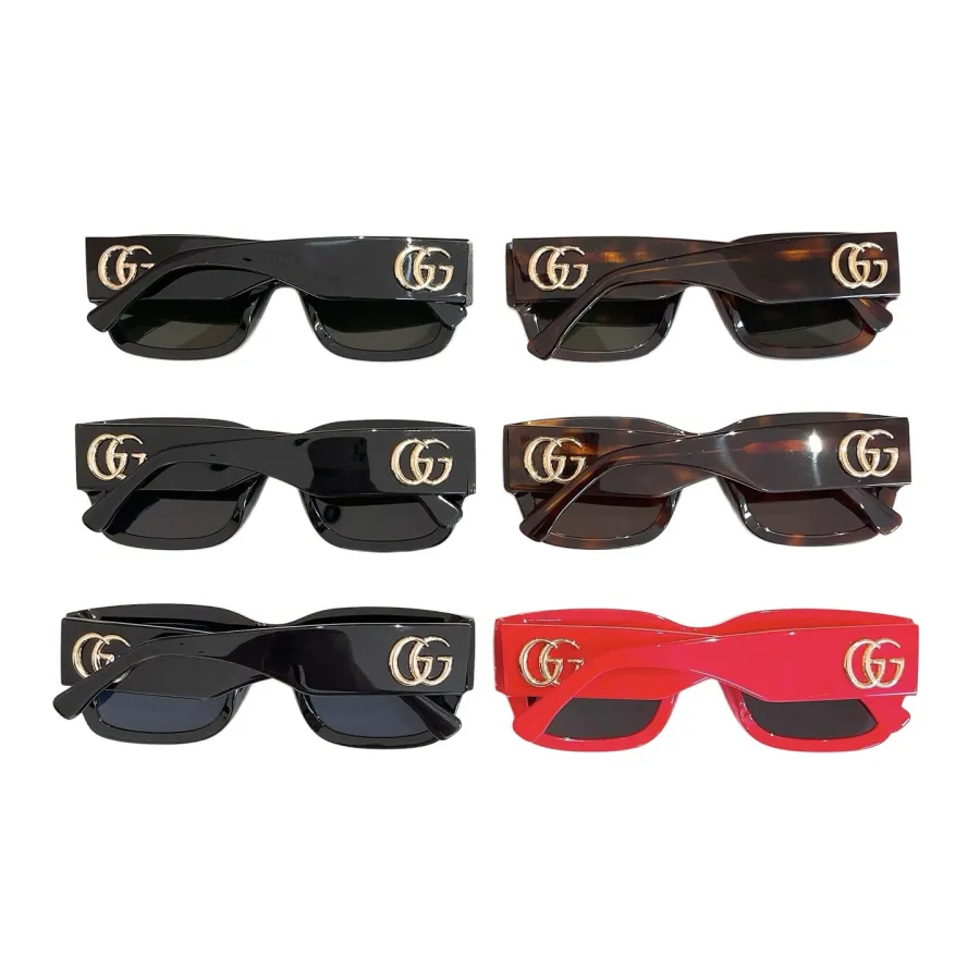 Gucci square frame glasses red/leopard brown/black/green black/leopard green/black blue color Size 52口22-145