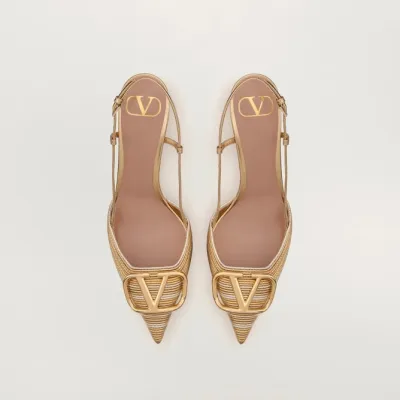 VALENTINO Metallic strappy heels (8cm high heel)