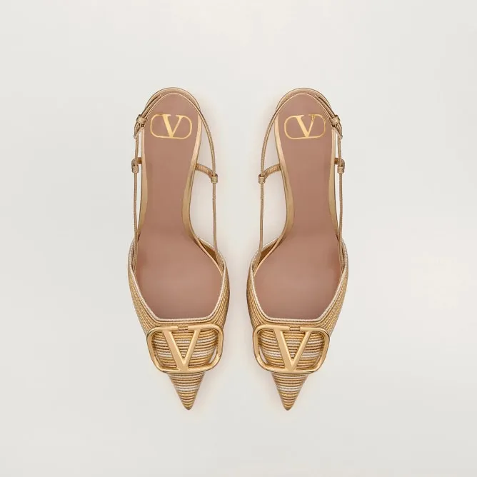 VALENTINO Metallic strappy heels (8cm high heel)