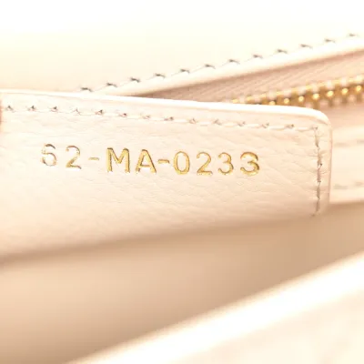 Dior Medium Caro Bag Beige Supple Cannage Calfskin Leather Gold Hardware