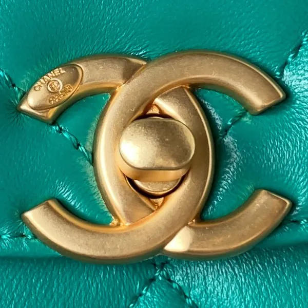 Chanel Green / White / Pink / Black Quilted Lambskin Leather Backpacks - Image 5