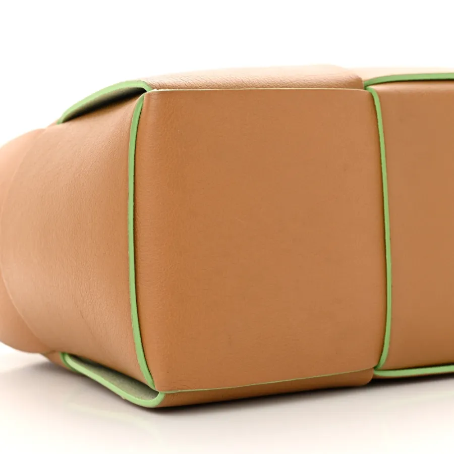 Bottega Veneta Small Intrecciato Arco Tote Carmel Pistachio Nappa Leather