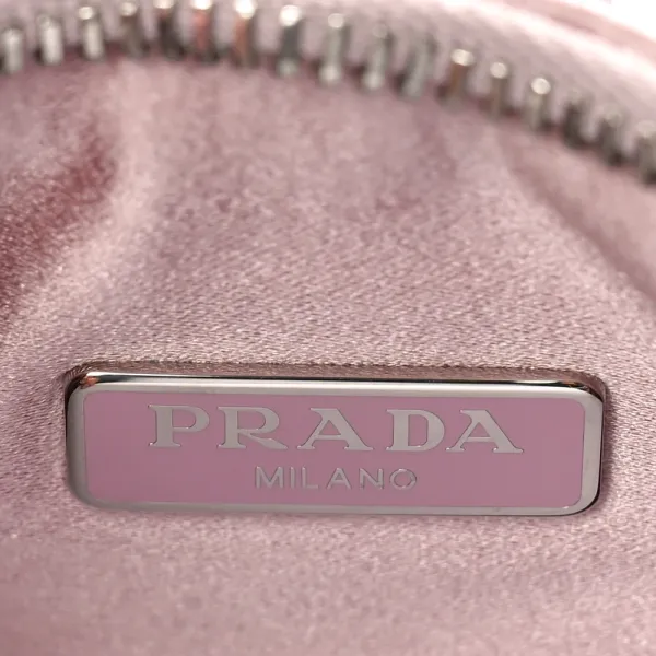 Prada Re-Edition 2005 Shoulder Bag Alabastro Satin & Crystal Silver Hardware - Image 2