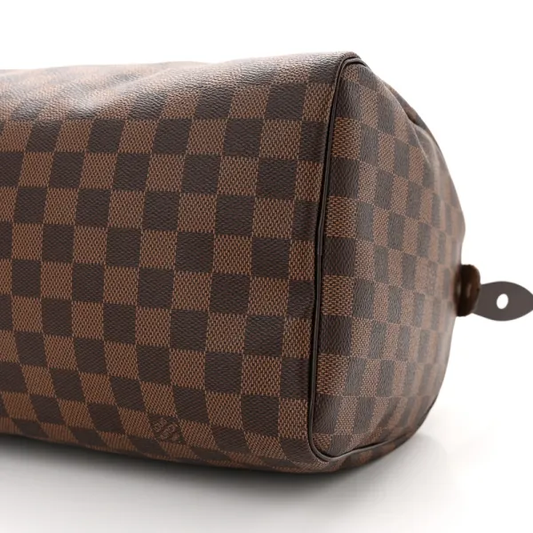 Louis Vuitton Speedy 30 Damier Ebene Canvas Brass Hardware - Image 5