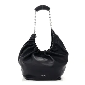 Loewe Squeeze Bag Medium Abyss Blue Buttery Nappa Lambskin Leather Silver Hardware