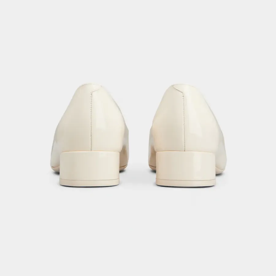 Roger Vivier U Look Ballerinas In White Patent Leather With Lacquered Buckle (Heel Height 2.5cm)