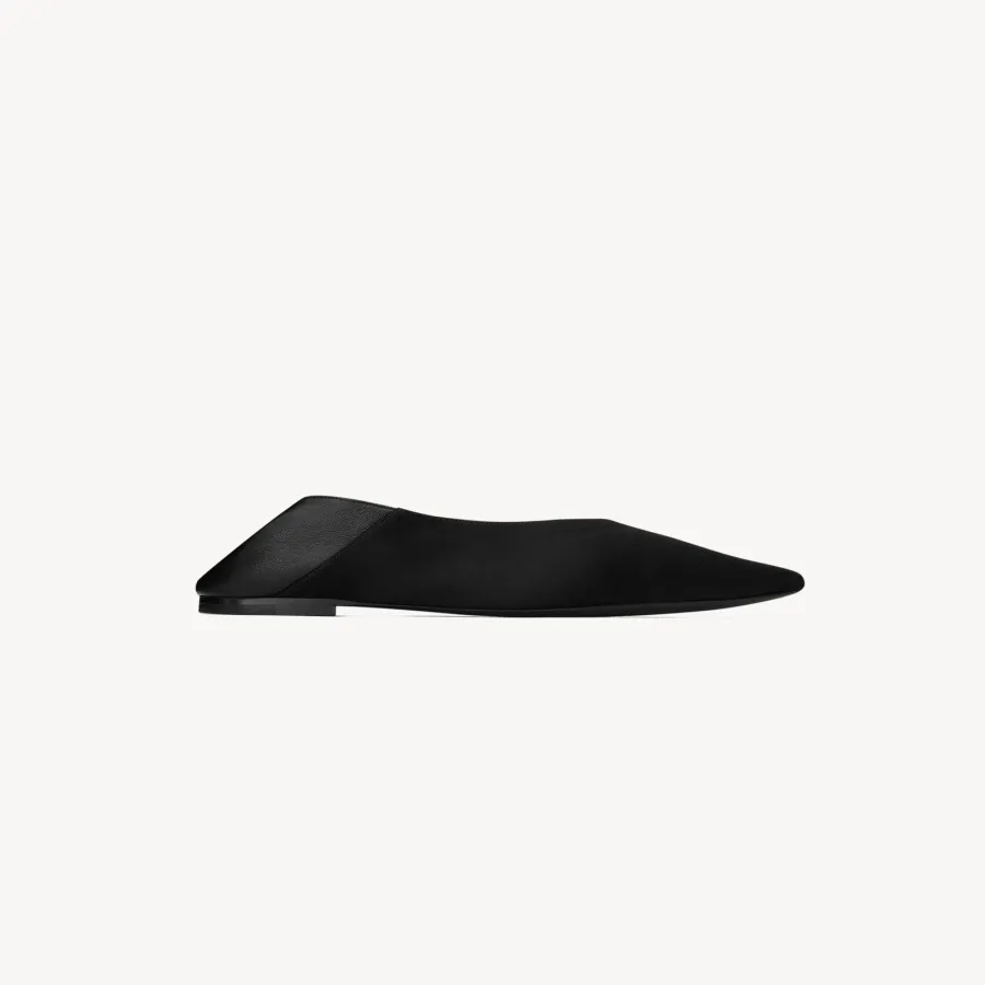 Yves Saint Laurent Crepe satin slippers Flat shoes