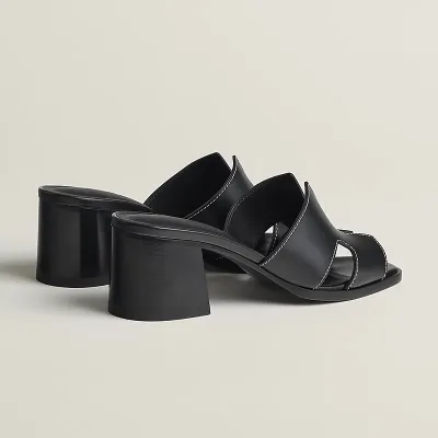 HERMES  Helia  Slippers High-heeled slippers Black High Heels Sandal