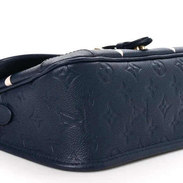 Louis Vuitton Diane PM Navy/Creme Giant Monogram Empreinte Leather - Image 5