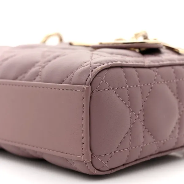 Dior Small Lady D-Joy Peony Pink Cannage Lambskin Leather Gold Hardware - Image 5