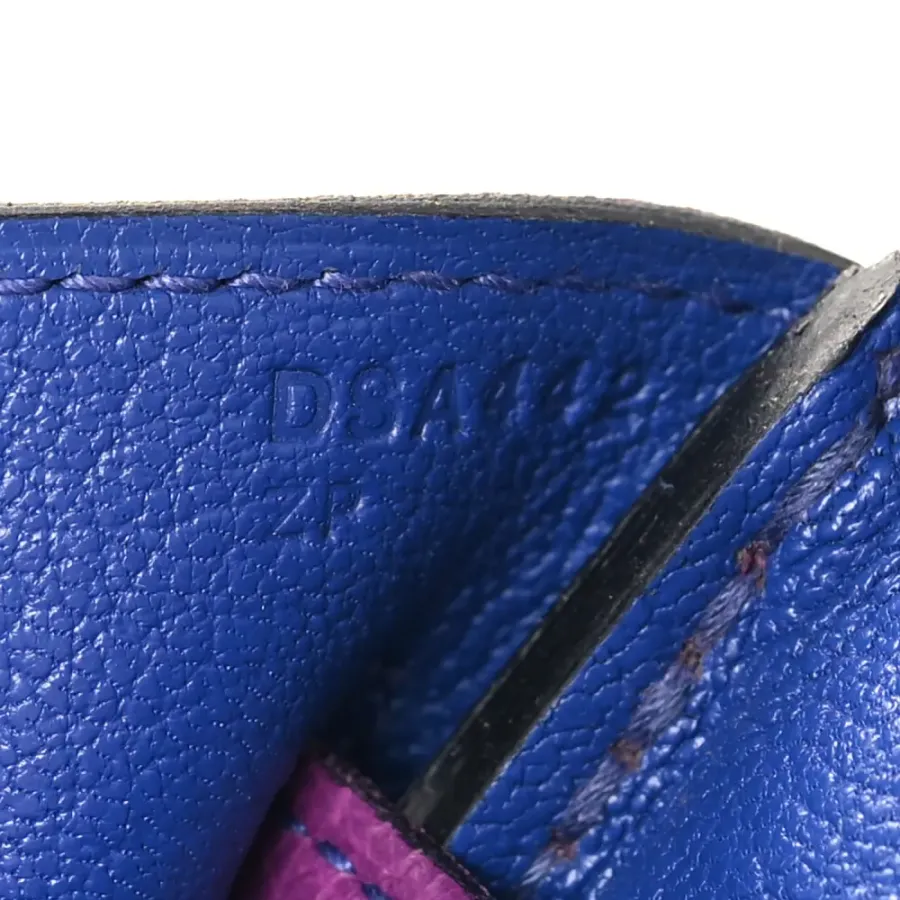 Hermès Horseshoe Birkin 30 Anemone / Bleu Electrique Togo Leather Gold Hardware