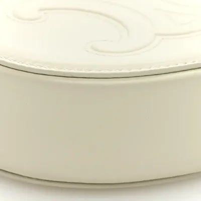 Celine Small Triomphe Oval Crossbody Purse Tan Triomphe Smooth Calfskin Leather Cuir Gold Hardware