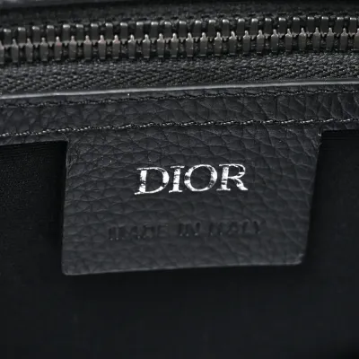 Dior Medium Weekender 25 Bag Black Maxi Oblique Canvas Ruthenium Hardware