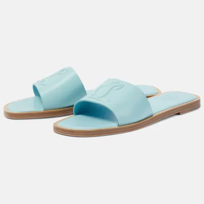 Christian Louboutin Blue flat slipper sandals
