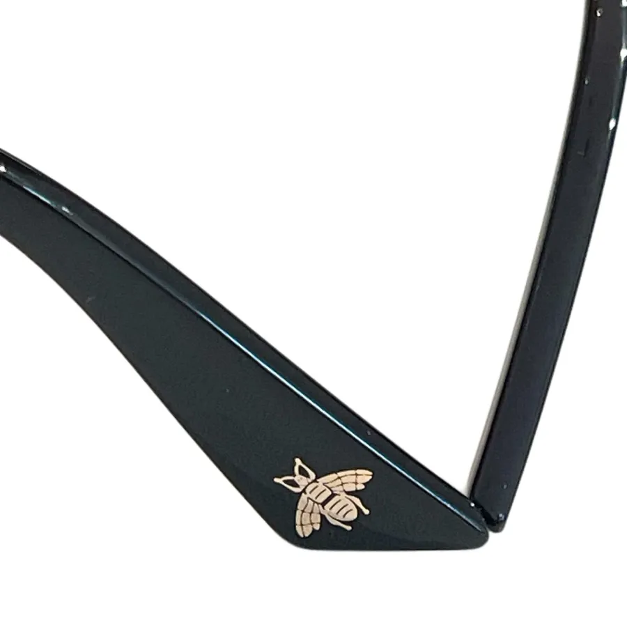 Gucci square frame glasses tawny/black/eggplant color Size 57口16-145