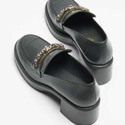 Chanel Dark grey calfskin Loafers