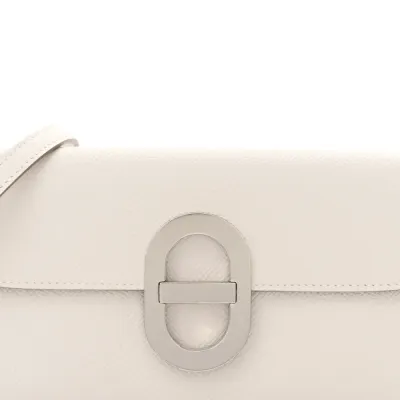 Hermès Chaine d’Ancre To Go Wallet Gris Pale Epsom Leather Palladium Silver Hardware
