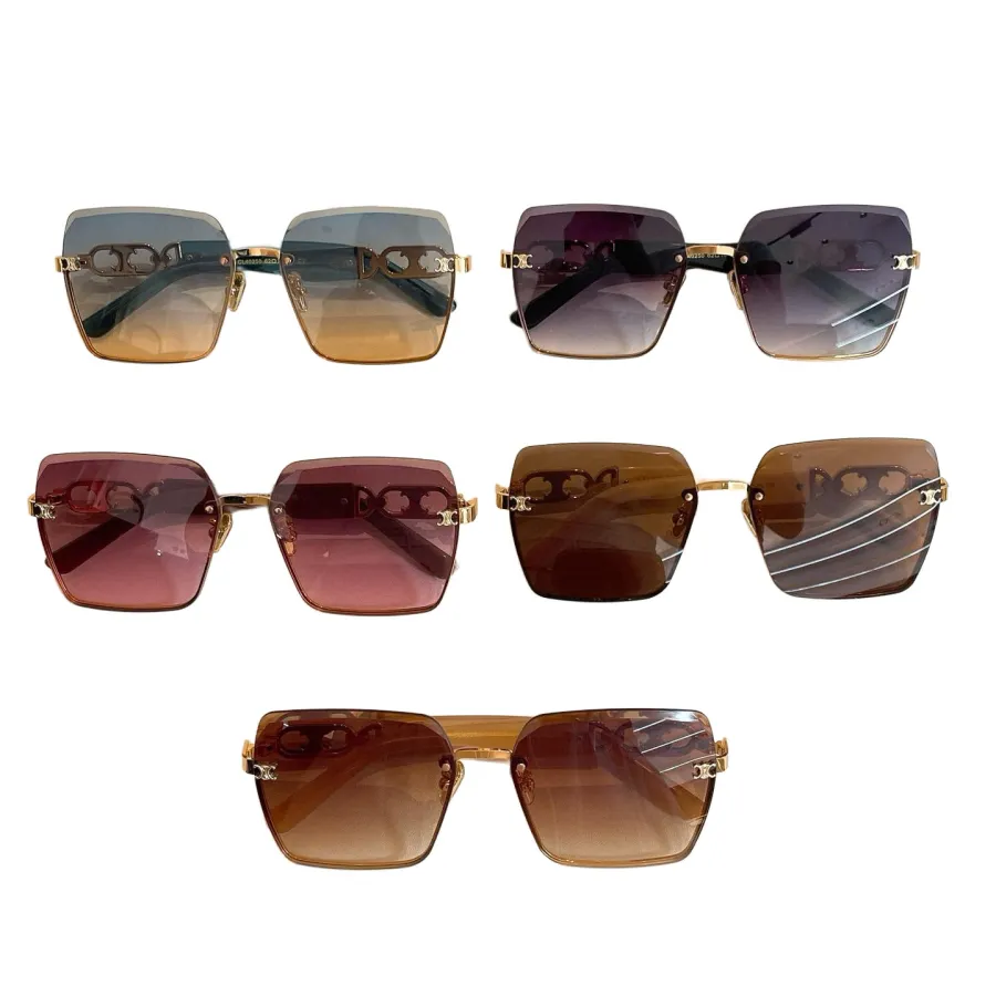 Celine square frame glasses ivory/green/black/purple/khaki color Size 62口16-145