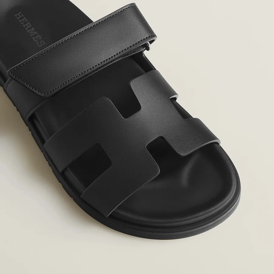 HERMES Chypre Black Slippers