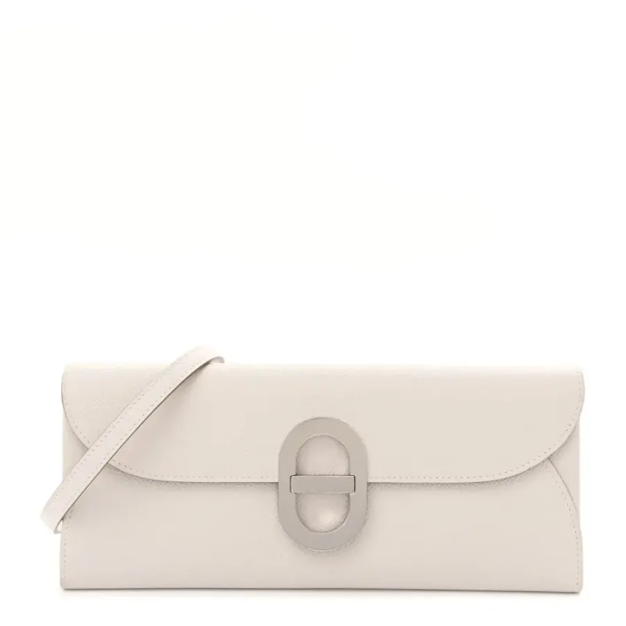 Hermès Chaine d’Ancre To Go Wallet Gris Pale Epsom Leather Palladium Silver Hardware