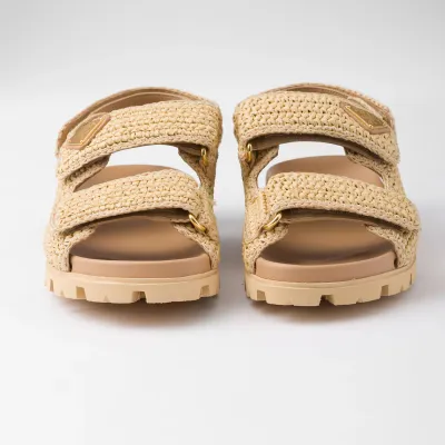 PRADA Beige crocheted sandals