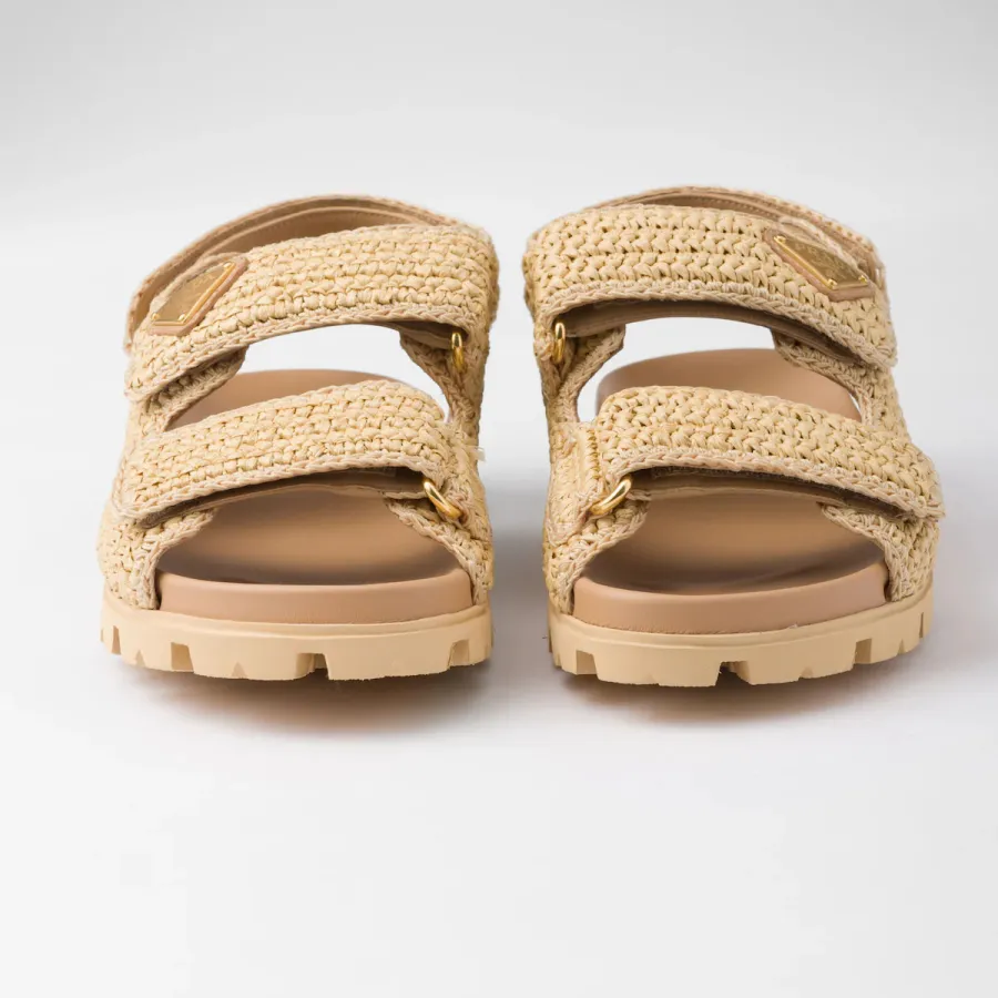 PRADA Beige crocheted sandals