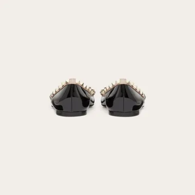 VALENTINO Patent studded Flat Shoes