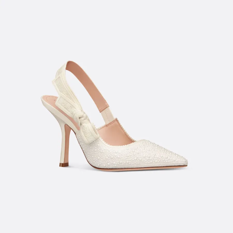 Dior white stiletto heels, pointy heels