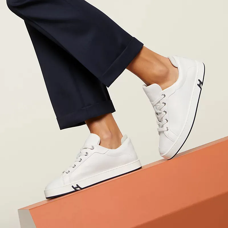 HERMES Kid Sneakers White Sports Shoes