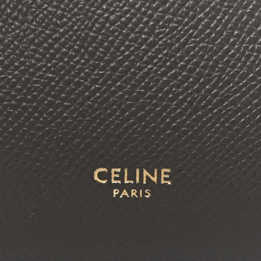 Celine Micro Belt Bag Grey Grained Calfskin Leather Gold Hardware