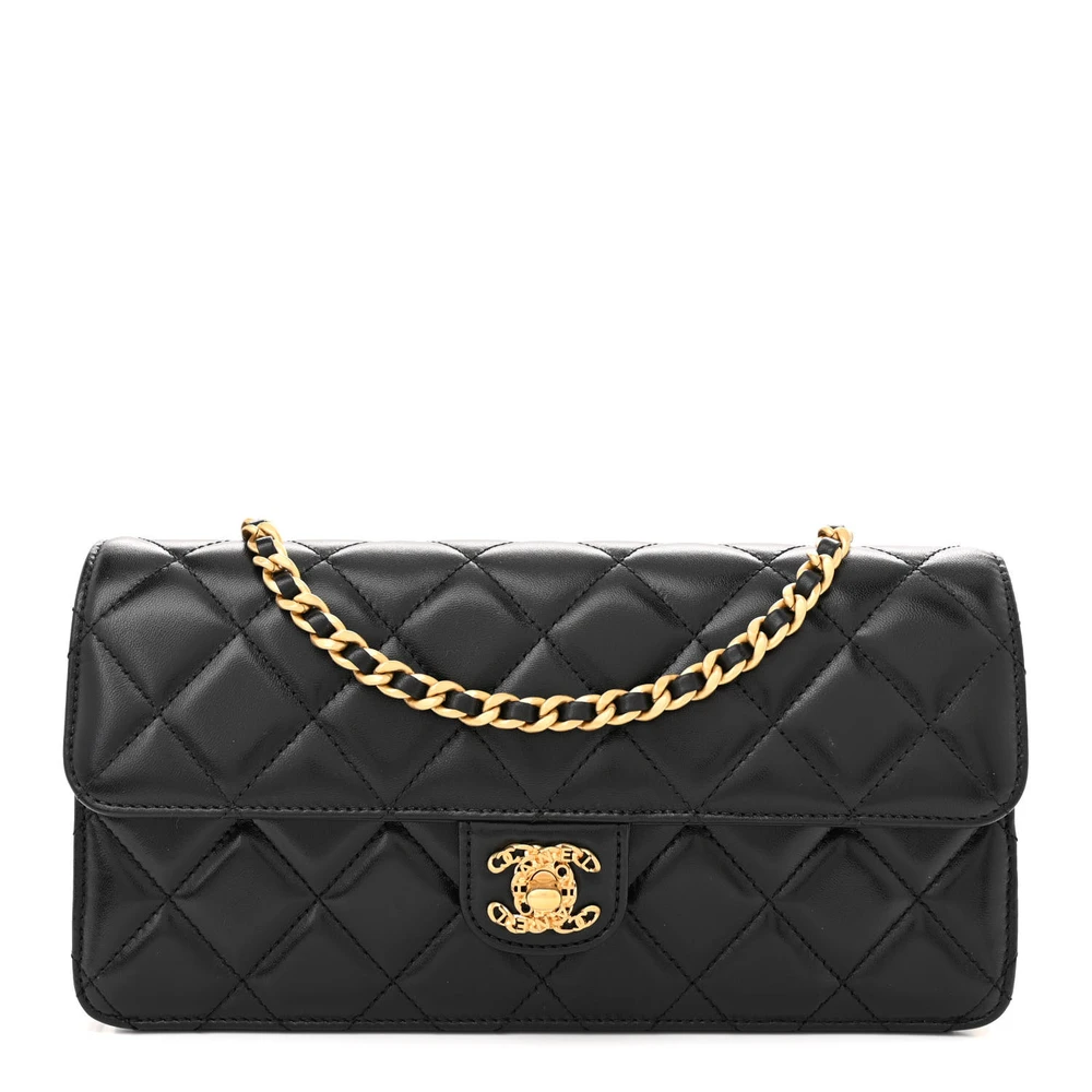 Bolsa Chanel Flap Clutch – Grau Premium