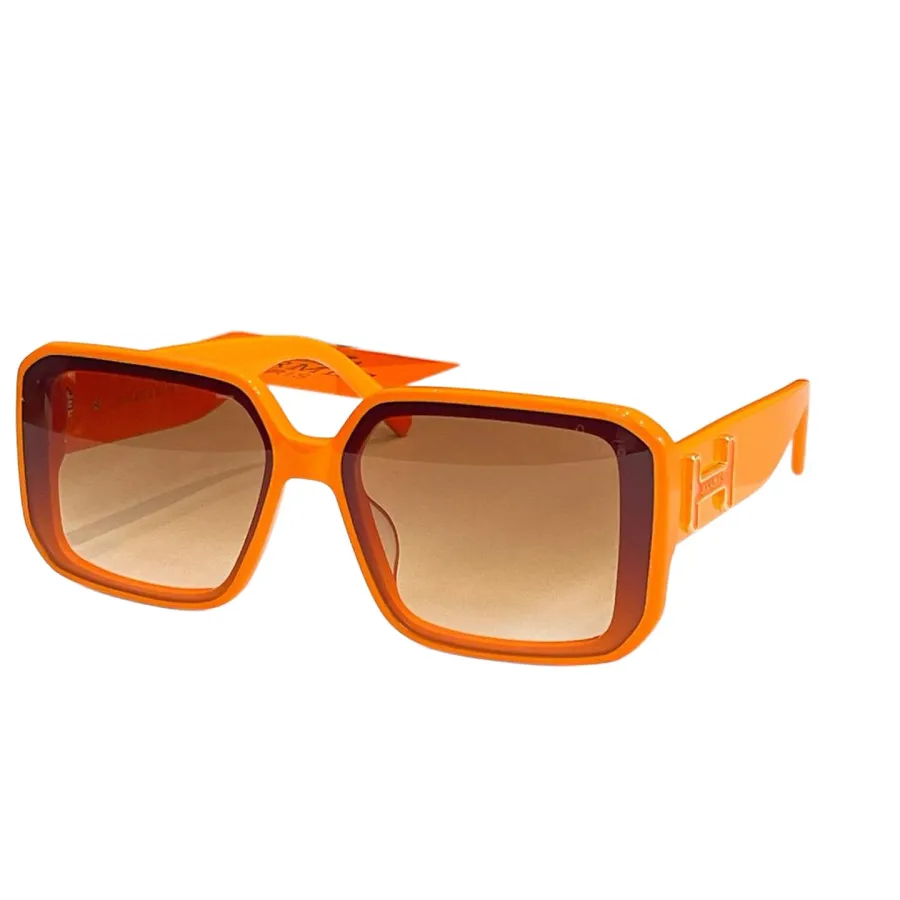 Hermès square frame glasses black/eggplant/blue/green/leopard/purple white/orange color Size 54口20-145