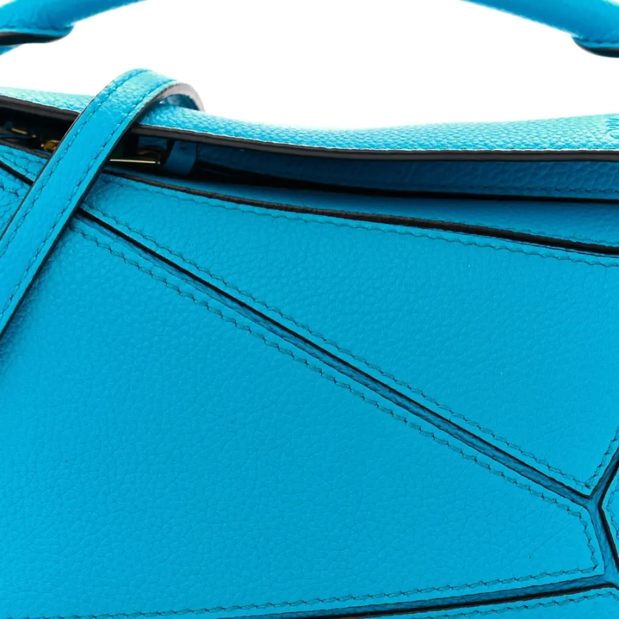 Loewe Puzzle Bag Mini Cyan Calfskin Leather