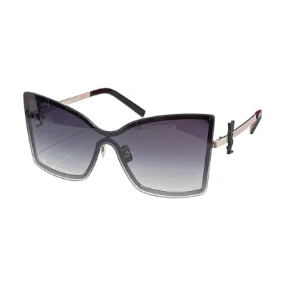 Saint Laurent glasses gradient color of blue to orange/brown/purple black/black gold color Size 53口19-135