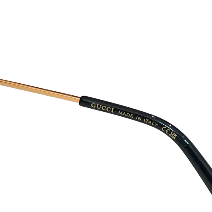 Gucci round frame glasses black gold/white/black silver/beige/blue silver color Size 57口18-145