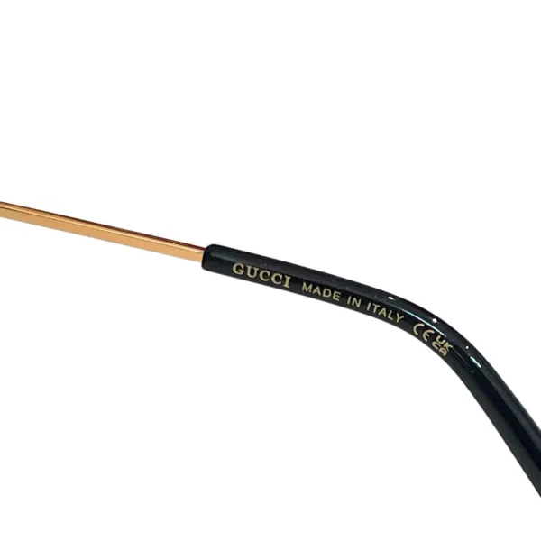 Gucci round frame glasses black gold/white/black silver/beige/blue silver color Size 57口18-145 - Image 3