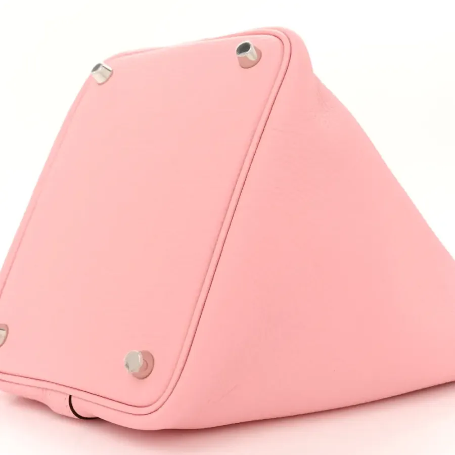 Hermès Picotin Lock 18 PM Rose Sakura Taurillon Clemence Leather Palladium Hardware