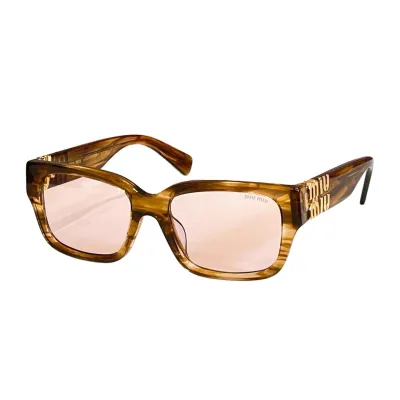 Miu Miu square frame glasses leopard brown/white/eggplant/black/pink/tawny/leopard blue color Size 55口19-140