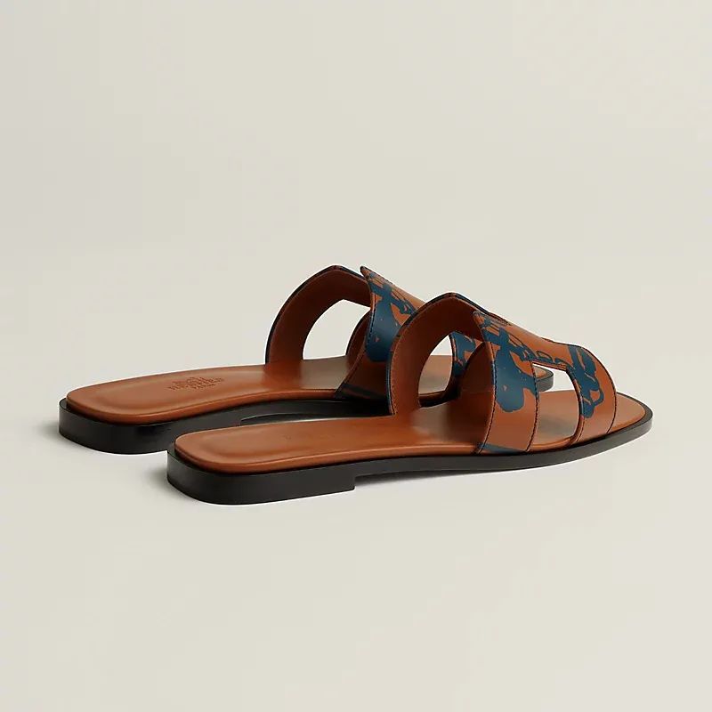 HERMES Oran Brown Slippers